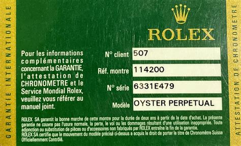 garantie internationale rolex